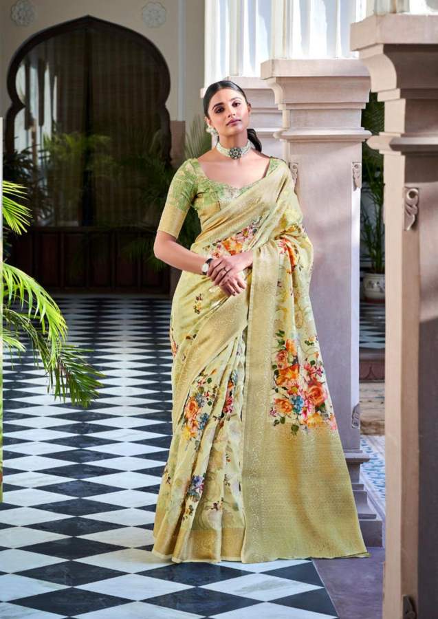 Shangrila Shimona Viscouse Digital 2 Printed Fancy Festive Wear Latest Saree Collection